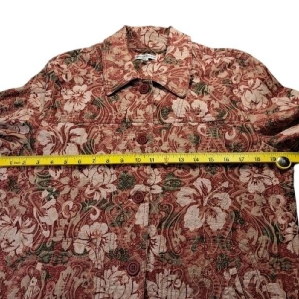 Rebecca Malone Vintage Women's Floral Quilt Pink & Green Size L - Picture 9 of 13